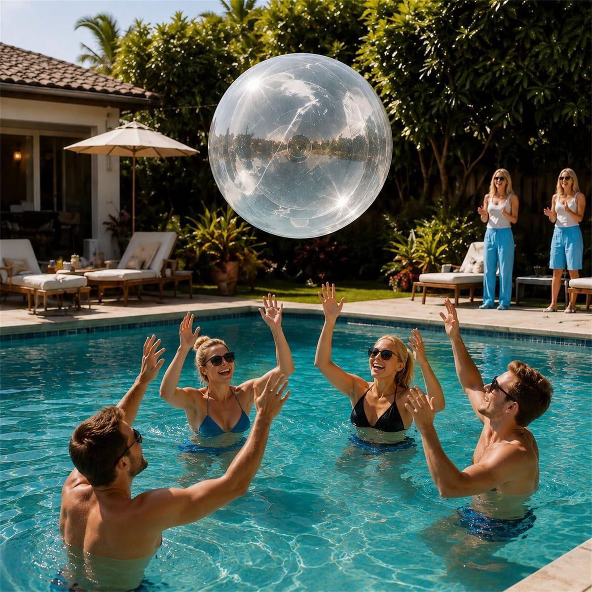 Sratte clear inflatable beach balls in 24, 16 and 5 inch sizes - view 14