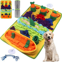 Snuffle Mat for Dogs, Extra Large 32'' x 20'' - Blue-Yellow