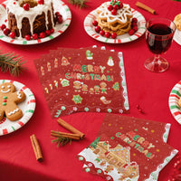 100Pcs Butterfly Napkins, Fairy Napkin - Christmas Gingerbread - image 4
