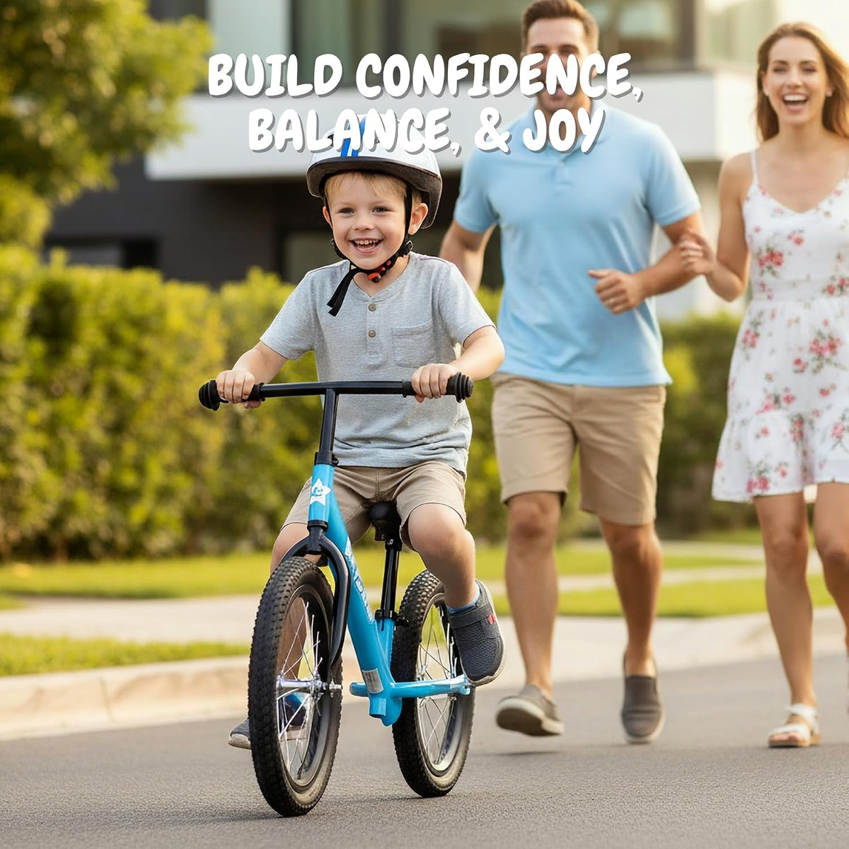 bicystar 16 inch balance bike for kids 5-8 with air rubber tires - view 5