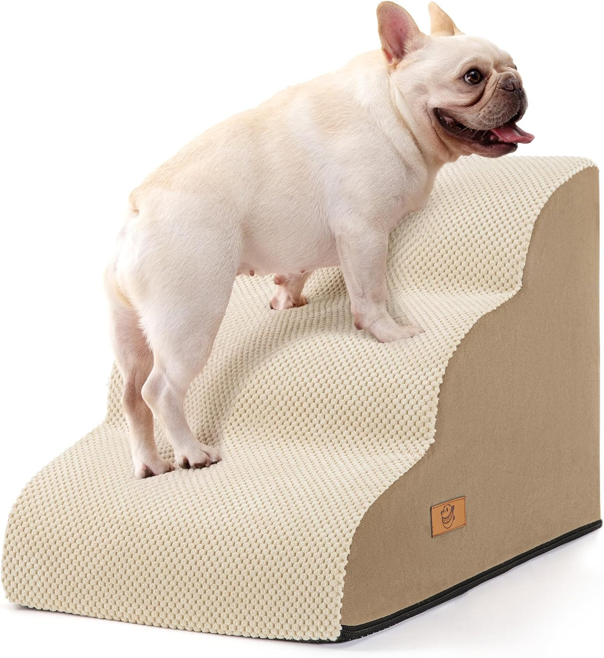 Dog Stairs for Small Dogs & Cats - Khaki / 3