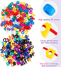 Wesiti alphabet lacing beads with uppercase and lowercase letters, ropes and buckets - view 5