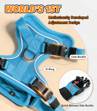 Cat Harness and Leash for Walking - Sky Blue / M (13-18lb) - image 2