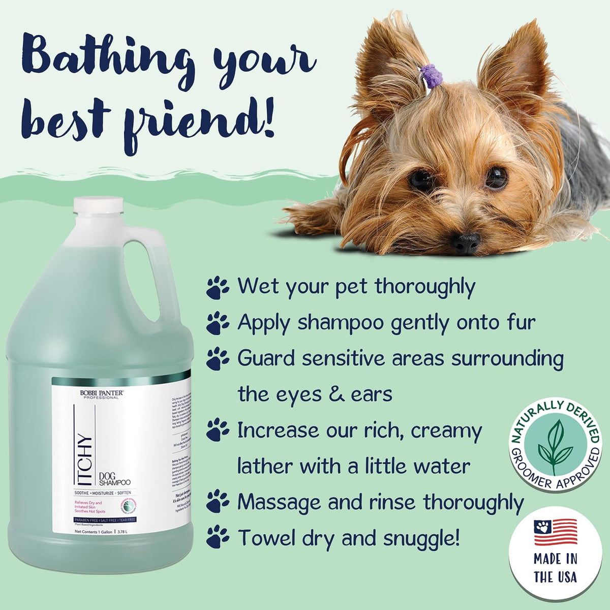 Bobbi Panter 2-in-1 Cat Shampoo & Conditioner - Green Apple / 1 Gallon (Pack of 1) / Pack of 1 - image 3