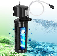 TARARIUM Aquarium Filter U-V for 20-75 Gallon - Small - H6F(for 20-75 Gallon)