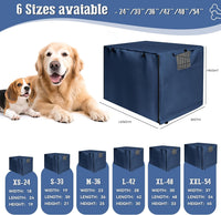kefit Dog Crate Cover, Privacy & Light-Blocking Cover for Wire Dog Kennel/Cage, Fits Standard 48" - Navy Blue / 42 inch - image 3