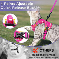 Skmeditec Cat Harness and Leash Set: Upgraded Escape Proof Vest - Pink / XL - image 2