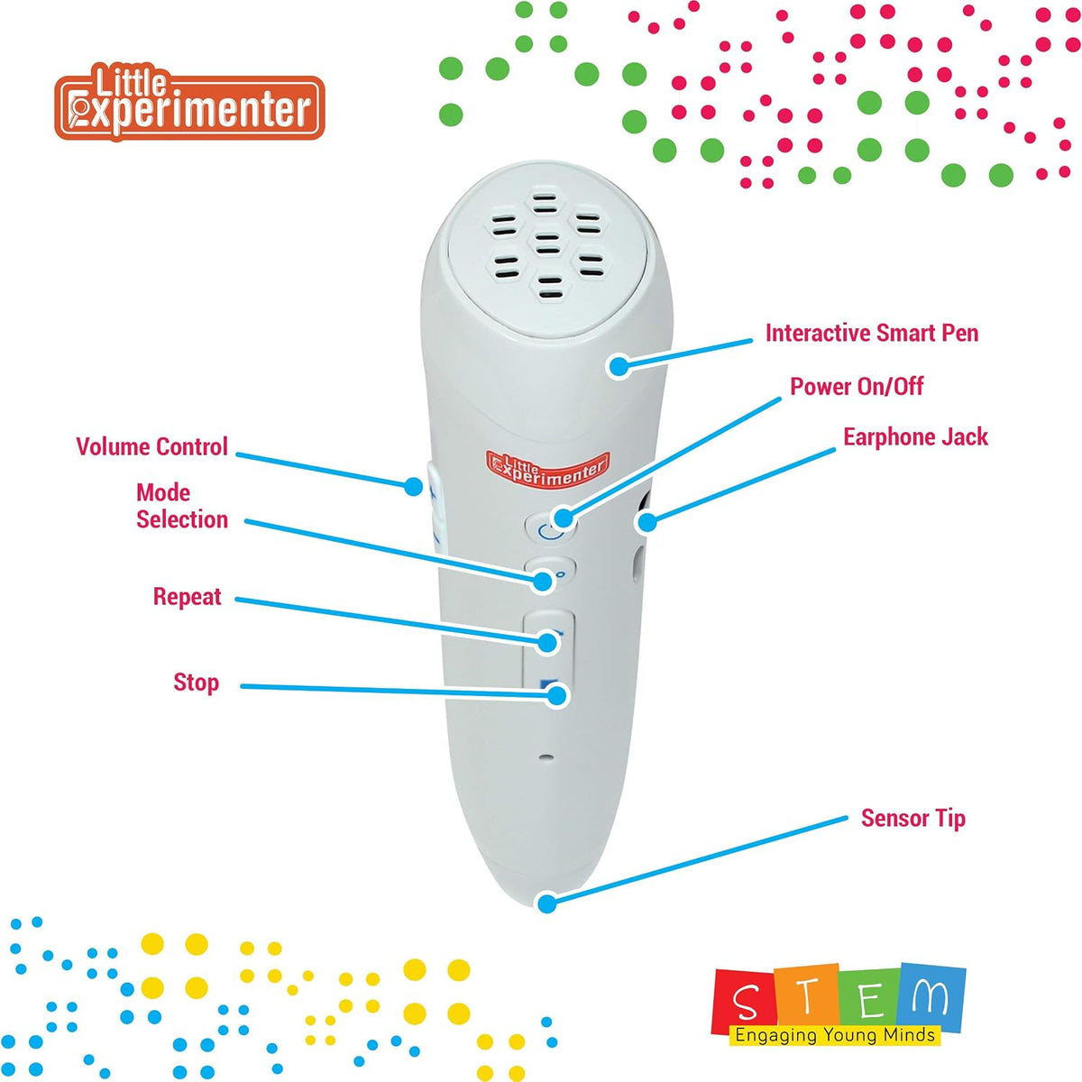 Little Experimenter Interactive 9" Talking Globe, Smart Pen - image 3