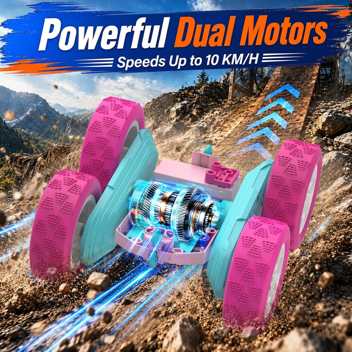 Hamdol Remote Control Car for Kids - Pink / Standard (Headlights) - image 3