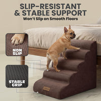 Miorun Dog Stairs for High Beds - Chocolate / 5.0 / Stairs 24.5"H - image 4