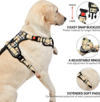 NESTROAD Dog Harness for Medium Sized Dog - Checkered Beige / X-Large - image 4