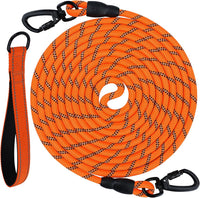 Joytale Long Dog Leash for Yard Tie Out & Recall Training - Orange / 15FT