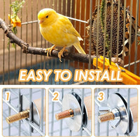 Bird Perch Platform Stand Wooden Parrot Perch Corner 6.7 Inches Fan Shape Playground Cage Accessories Parrot Stand Flat Perches for Bird Cages Corner Shelf for Birds Parrots Hamster Gerbil