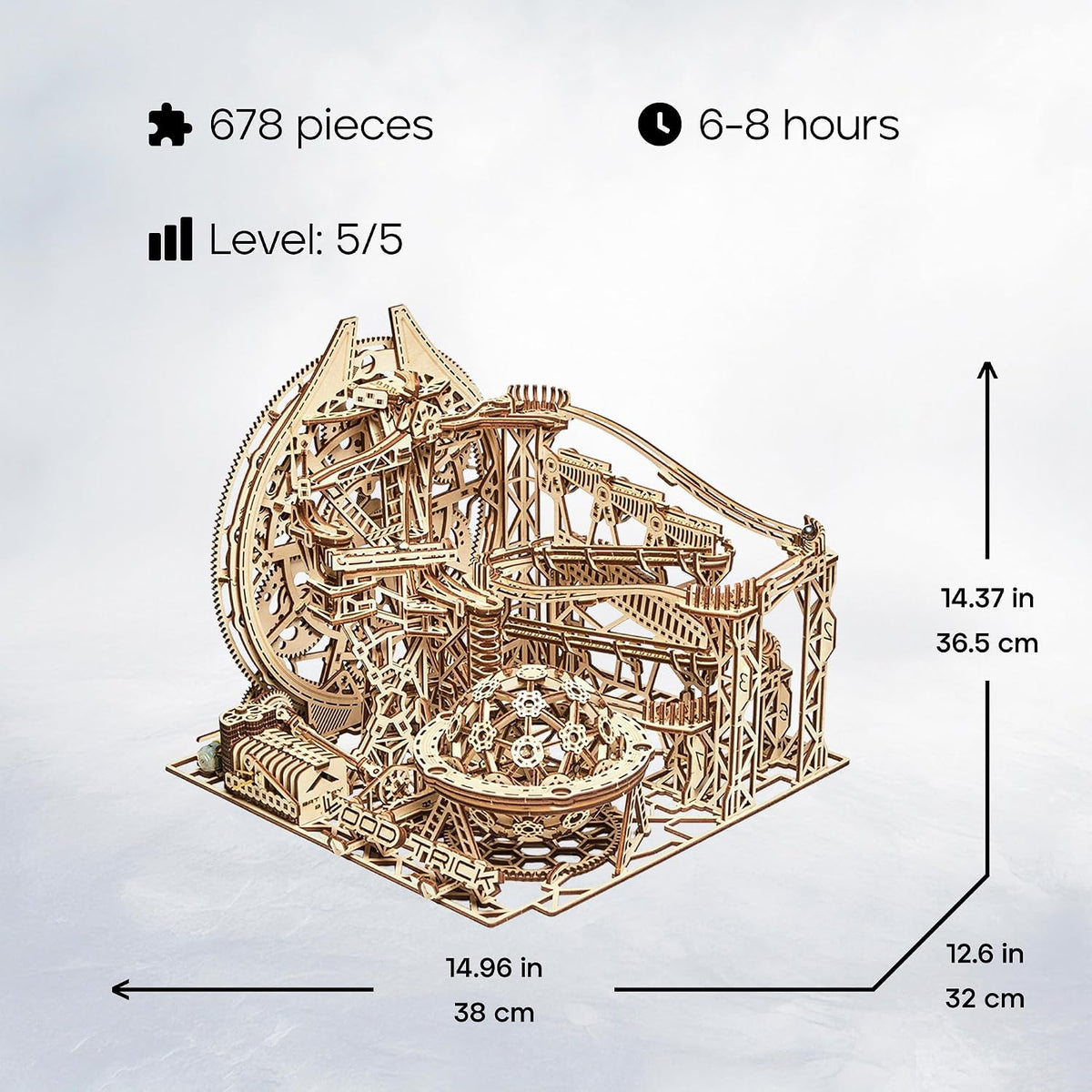 Wood Trick Galaxy Wooden Marble Run 3D Wooden Puzzles for Adults - image 3