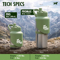 PupFlask Pro Portable Insulated Dog Water Bottle - Green / 30 Ounce - image 2