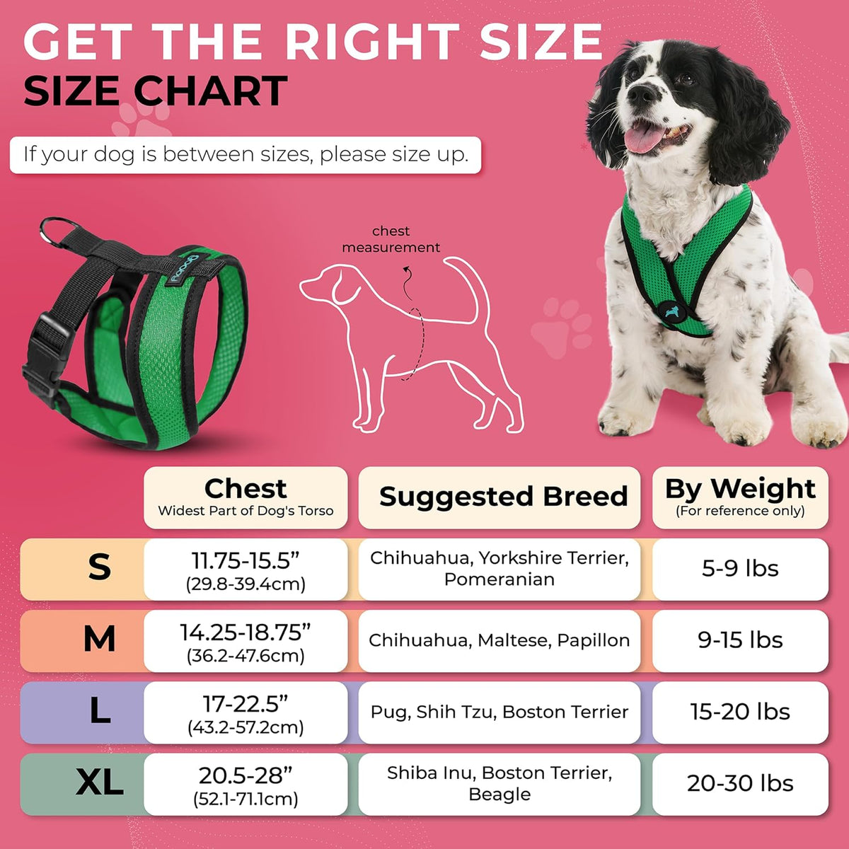 Gooby Comfort X Head-in Dog Harness, Choke-Free - X-Large Chest (20.5-28") / Hunter Green - image 3