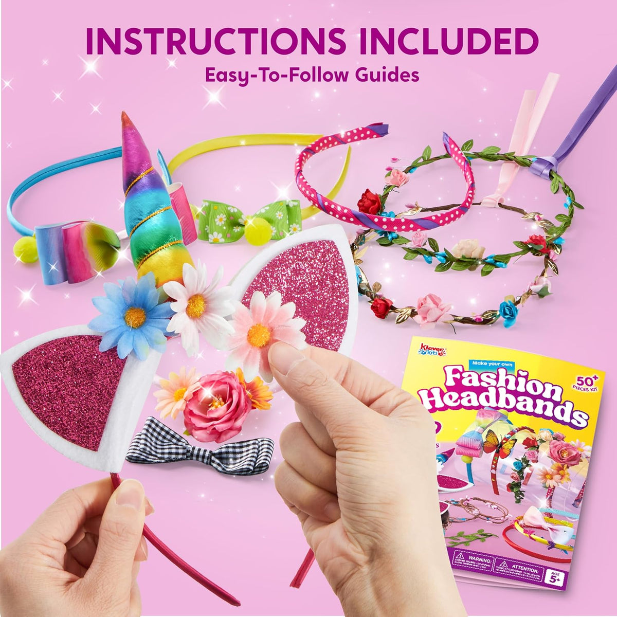 Klever Kits Headband Making Kit for Girls, Kids Headbands - image 4