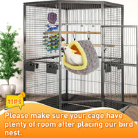 Medium Winter Warm Bird Nest House with Support Board for Cage – Essentials for Birds - Large - image 4