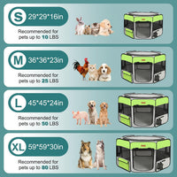 Akinerri Portable Dog Playpen - Medium / Green - image 3