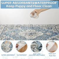 Washable Thickened Pee Pads for Dogs, 2 Pack (36"x42") Upgrade Reusable Puppy Pads with Non-Slip Rug, Super Absorbent Leakproof Puppy Training & Whelping Pads for Dogs, Doggie