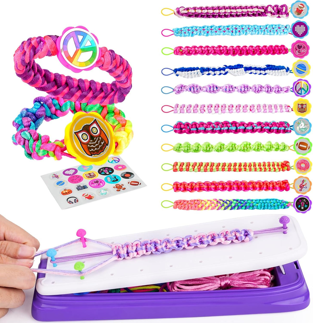 VERTOY Friendship Bracelet Making Kit for Girls - Purple