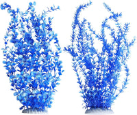 23" Tall Aquarium Plastic Plants - Blue