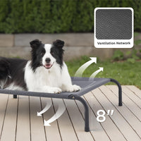 Bedsure Outdoor Elevated Cooling Dog Bed Large Sized Dog - Black / 54"L x 35.4"W x 8"Th - image 2