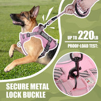 Dog Harness and Leash Set for Large Dogs - Pink / L - image 3