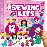 QUOKKA kids sewing kit with 12 felt toy projects and storage box - view 4