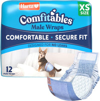 Hartz Comfitables Disposable Male Dog Wraps Stretchy Waistband - Trial Pack / Extra Small
