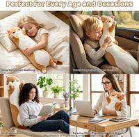 Cute Long Cat Plush Body Pillow, Soft Stuffed Animals 19.7 Inch – Fun for Kids & Family - Brown / 27.5 inches - image 3