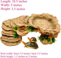 M2cbridge Reptile Hide Resting Step Ledge Cave Hideout Turtle Basking - Sandy Brown - image 3