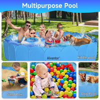 Alvantor Pet Swimming Pool, Foldable - Blue / XL, 87''x16'' - image 3