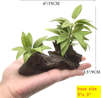 M2cbridge Artificial Fish Tank Plants Aquarium Plant Aquatic Water - 2pcs Big Green - image 3