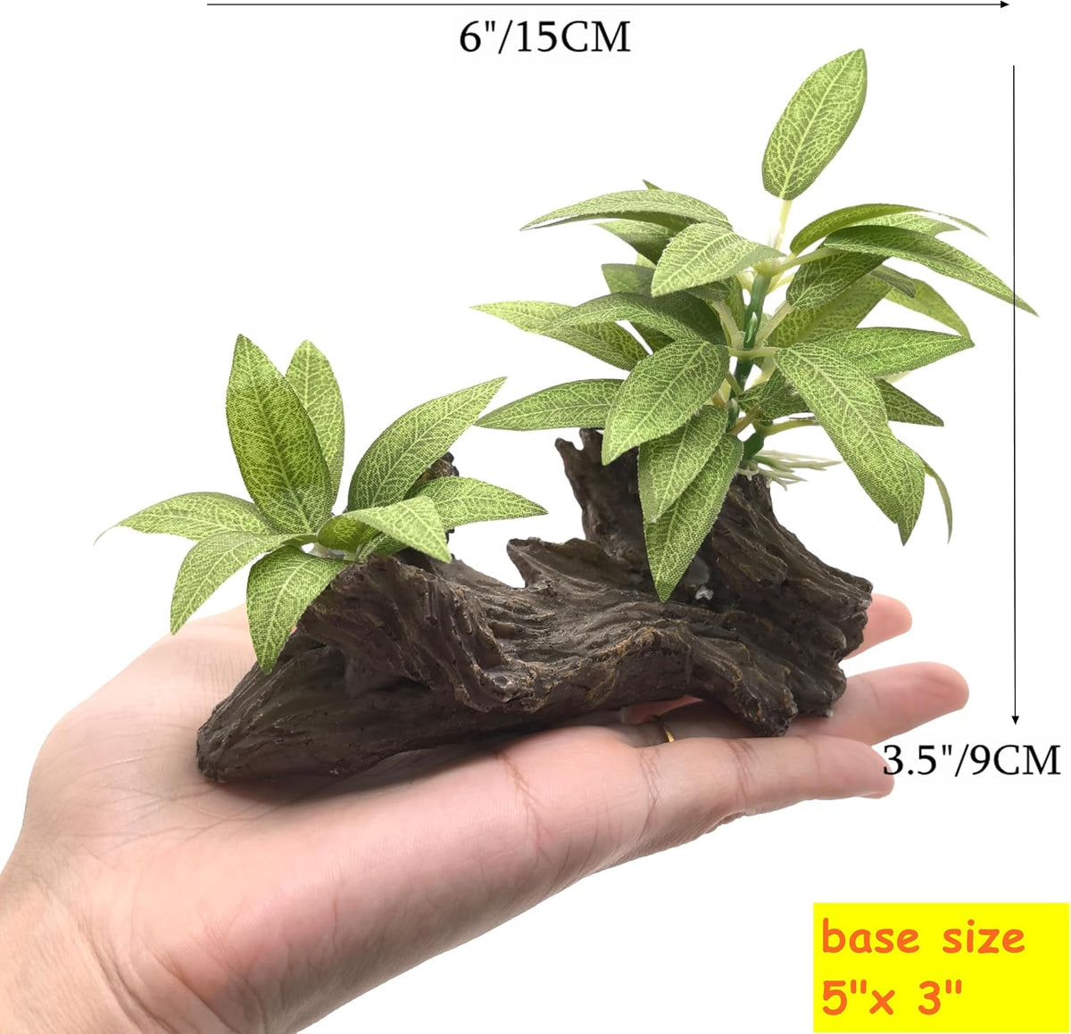 M2cbridge Artificial Fish Tank Plants Aquarium Plant Aquatic Water - 2pcs Big Green - image 3