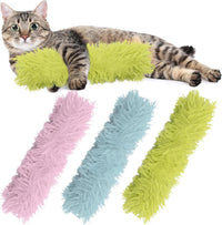 3 Pack Catnip Toys, Soft and Durable Cat Pillows Toys - Green+Blue+Pink