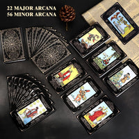 Fofeadm Tarot Cards with Guide Book & Linen Carry Bag - Black Tarot Cards - image 3