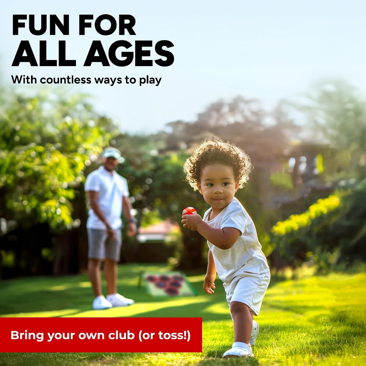 Golf Pong Chipping Game for Men & Women, 1 Board – Fun for Kids & Family - 1x Board + 1 Club - image 3