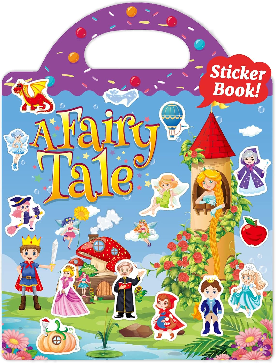 Benresive Reusable Sticker Book, Travel Stickers for Kids - Fairy