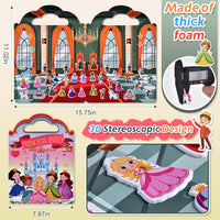 Cosomia 6 reusable puffy sticker books with princess, mermaid and garden themes - view 7