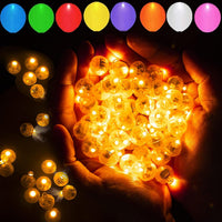 50pcs White LED Balloon Lights - 50PCS / Orange
