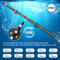 hygger 24/7 Mode Submersible Aquarium LED Light - 27.4in 16W - image 3
