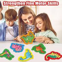Quilinz lacing cards sewing kit with 9 cards and colorful laces for kids - view 5