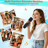 Karaoke Machine with 2 Microphones for Kids - Black - image 3