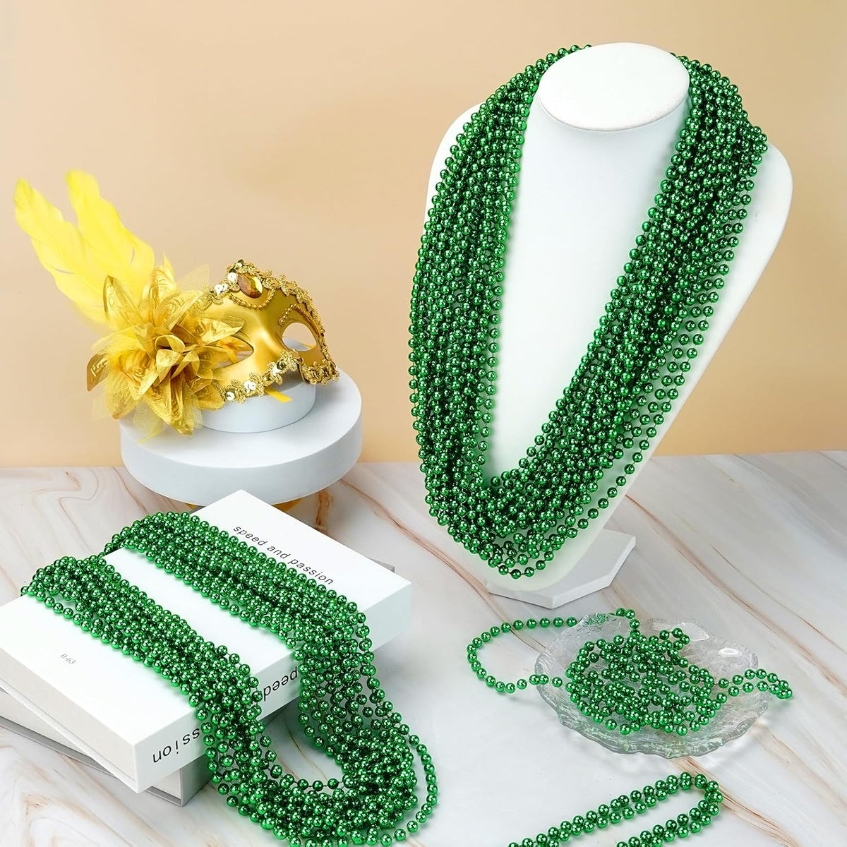 YAXINRUI 120 PCS St. Patricks Day Necklaces - Green / 120 Pcs - image 4