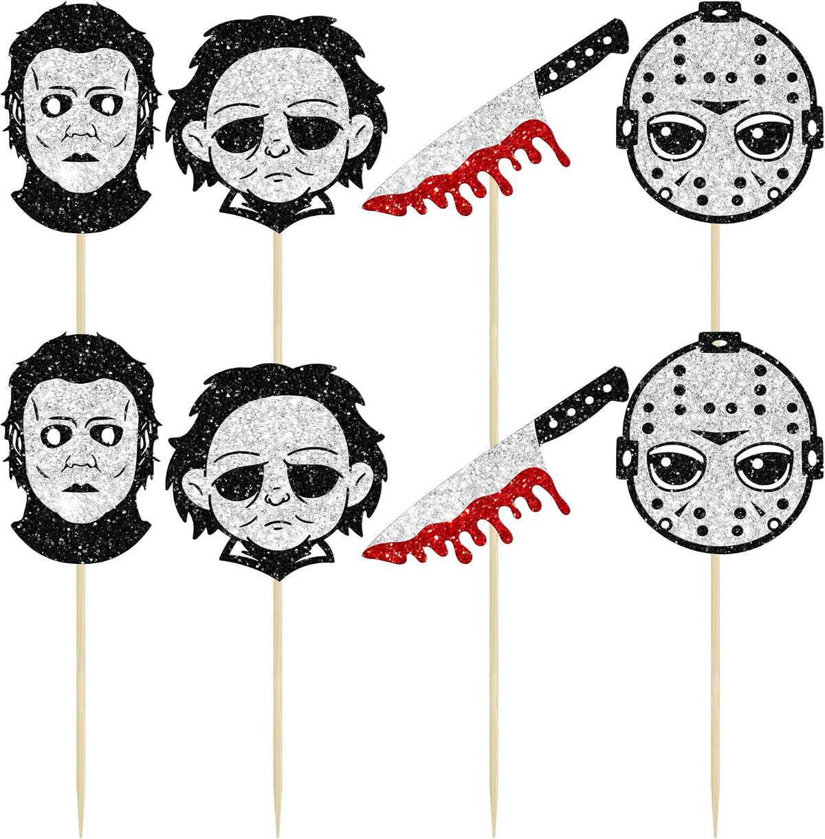 Gyufise Halloween baby shower cupcake toppers with Oh Baby ghost designs on picks - view 15