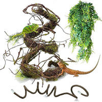 BNOSDM Reptile Vines,Bendable Jungle Climbing Vine,Terrarium Plants Artificial Decor,Tank Decorations Accessories for Bearded Dragons Chameleons Snakes Lizards Hermit Crabs