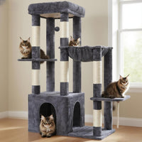 Heybly Heavy Duty Cat Tree with Large Base for Large Indoor Cats - Smoky Gray / L