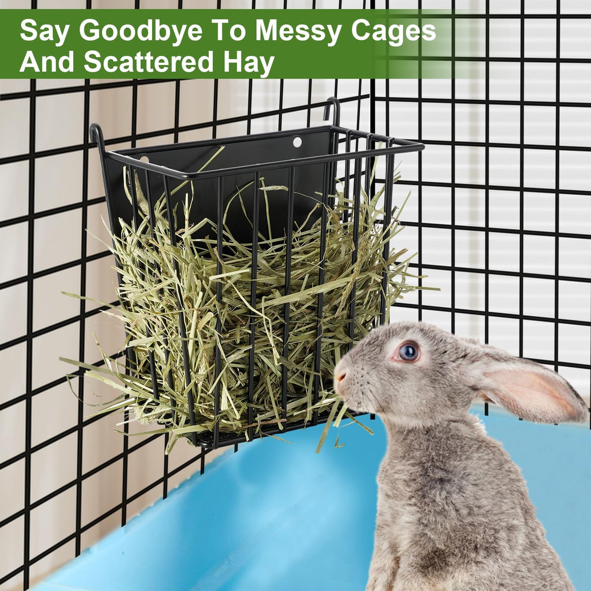 LUAVIARU Upgrades 2pcs Hay Feeder Rabbit, Guinea Pig - 2 Pack - image 4