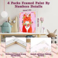 4 Pack Butterfly Paint by Number for kids Wooden Frame - BKH2194+BKH2195+BKH2196+BKH2197 - image 2